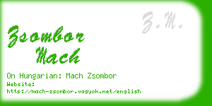 zsombor mach business card